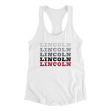 Lincoln Repeat Women's Racerback Tank-Allegiant Goods Co. Vintage Sports Apparel