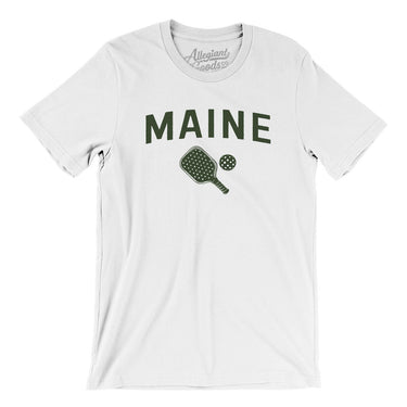 Maine Pickleball Men/Unisex T-Shirt-White-Allegiant Goods Co. Vintage Sports Apparel