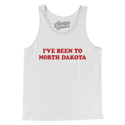 I've Been To North Dakota Men/Unisex Tank Top-White-Allegiant Goods Co. Vintage Sports Apparel