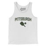 Pittsburgh Pickleball Men/Unisex Tank Top-White-Allegiant Goods Co. Vintage Sports Apparel