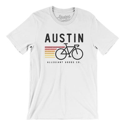 Austin Cycling Men/Unisex T-Shirt-White-Allegiant Goods Co. Vintage Sports Apparel