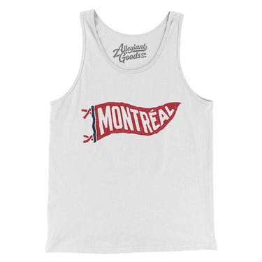 Montréal Pennant Men/Unisex Tank Top-White-Allegiant Goods Co. Vintage Sports Apparel