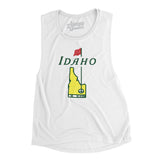 Idaho Golf Women's Flowey Scoopneck Muscle Tank-White-Allegiant Goods Co. Vintage Sports Apparel