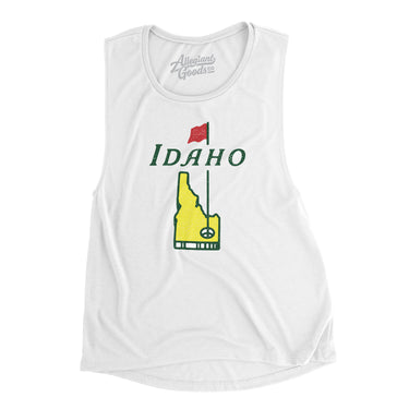 Idaho Golf Women's Flowey Scoopneck Muscle Tank-White-Allegiant Goods Co. Vintage Sports Apparel