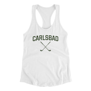 Carlsbad Golf Women's Racerback Tank-White-Allegiant Goods Co. Vintage Sports Apparel