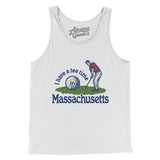 I Have A Tee Time In Massachusetts Men/Unisex Tank Top-White-Allegiant Goods Co. Vintage Sports Apparel