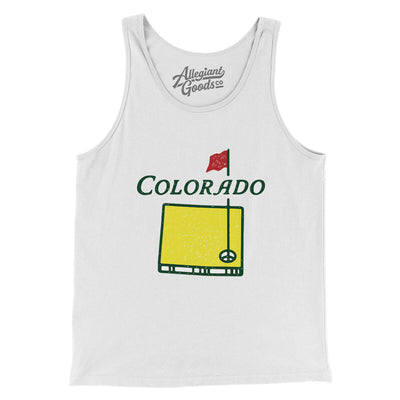 Colorado Golf Men/Unisex Tank Top-White-Allegiant Goods Co. Vintage Sports Apparel