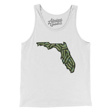 Florida Golf Course Men/Unisex Tank Top-White-Allegiant Goods Co. Vintage Sports Apparel