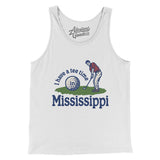 I Have A Tee Time In Mississippi Men/Unisex Tank Top-White-Allegiant Goods Co. Vintage Sports Apparel