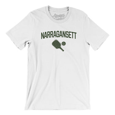 Narrangansett Pickleball Men/Unisex T-Shirt-White-Allegiant Goods Co. Vintage Sports Apparel