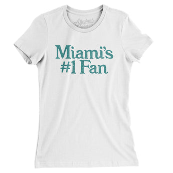 Miami's Number 1 Fan Women's T-Shirt-Allegiant Goods Co. Vintage Sports Apparel