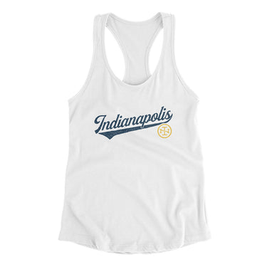 Indianapolis Vintage Script Women's Racerback Tank-Allegiant Goods Co. Vintage Sports Apparel