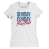 Sunday Funday Buffalo Women's T-Shirt-White-Allegiant Goods Co. Vintage Sports Apparel