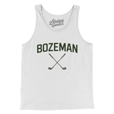 Bozeman Golf Men/Unisex Tank Top-White-Allegiant Goods Co. Vintage Sports Apparel