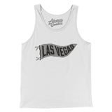 Las Vegas Pennant Men/Unisex Tank Top-White-Allegiant Goods Co. Vintage Sports Apparel