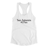 San Antonio's Number 1 Fan Women's Racerback Tank-Allegiant Goods Co. Vintage Sports Apparel