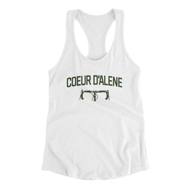 Coeur D'alene Cycling Women's Racerback Tank-White-Allegiant Goods Co. Vintage Sports Apparel
