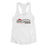 Scottsdale Mountain Sunset Women's Racerback Tank-White-Allegiant Goods Co. Vintage Sports Apparel