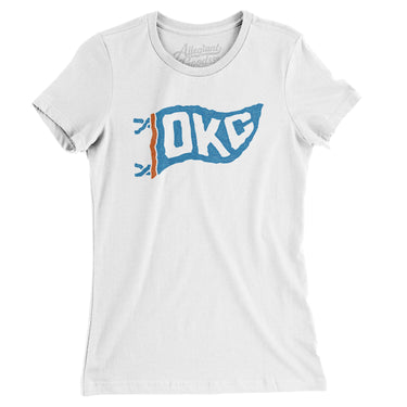 Okc Pennant Women's T-Shirt-Allegiant Goods Co. Vintage Sports Apparel