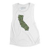 California Golf Course Women's Flowey Scoopneck Muscle Tank-White-Allegiant Goods Co. Vintage Sports Apparel