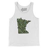 Minnesota Golf Course Men/Unisex Tank Top-White-Allegiant Goods Co. Vintage Sports Apparel