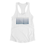 Happy Valley Repeat Women's Racerback Tank-White-Allegiant Goods Co. Vintage Sports Apparel