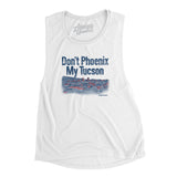 Don't Phoenix My Tucson Women's Flowey Scoopneck Muscle Tank-White-Allegiant Goods Co. Vintage Sports Apparel