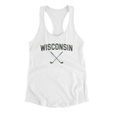 Wisconsin Golf Women's Racerback Tank-White-Allegiant Goods Co. Vintage Sports Apparel
