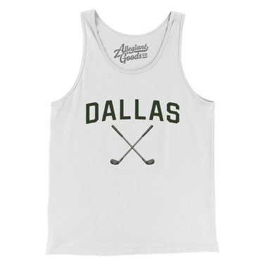 Dallas Golf Men/Unisex Tank Top-White-Allegiant Goods Co. Vintage Sports Apparel