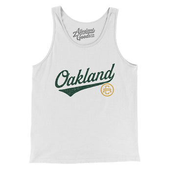 Oakland Vintage Script Men/Unisex Tank Top-Allegiant Goods Co. Vintage Sports Apparel