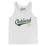 Oakland Vintage Script Men/Unisex Tank Top-Allegiant Goods Co. Vintage Sports Apparel