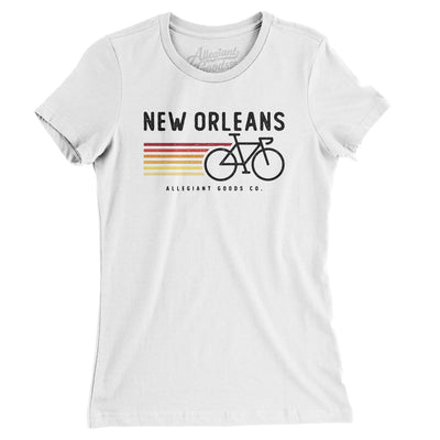 New Orleans Cycling Women's T-Shirt-White-Allegiant Goods Co. Vintage Sports Apparel