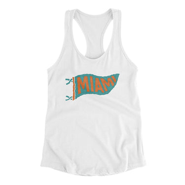 Miami Pennant Women's Racerback Tank-Allegiant Goods Co. Vintage Sports Apparel