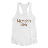 Memphis Beer Women's Racerback Tank-White-Allegiant Goods Co. Vintage Sports Apparel