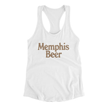 Memphis Beer Women's Racerback Tank-White-Allegiant Goods Co. Vintage Sports Apparel