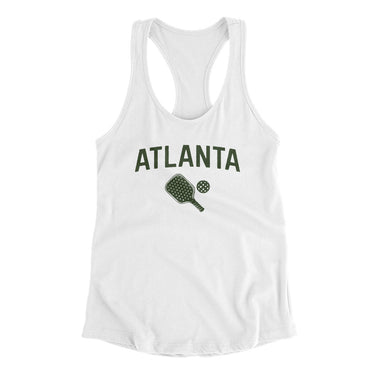 Atlanta Pickleball Women's Racerback Tank-White-Allegiant Goods Co. Vintage Sports Apparel