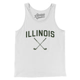 Illinois Golf Men/Unisex Tank Top-White-Allegiant Goods Co. Vintage Sports Apparel
