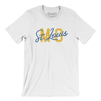 St. Louis Mo Overprinted Men/Unisex T-Shirt-Allegiant Goods Co. Vintage Sports Apparel