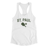 St. Paul Pickleball Women's Racerback Tank-White-Allegiant Goods Co. Vintage Sports Apparel