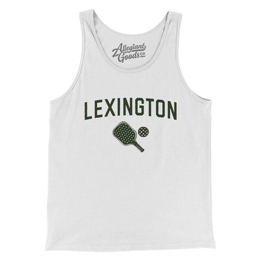 Lexington Pickleball Men/Unisex Tank Top-White-Allegiant Goods Co. Vintage Sports Apparel