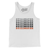 Stillwater Repeat Men/Unisex Tank Top-White-Allegiant Goods Co. Vintage Sports Apparel