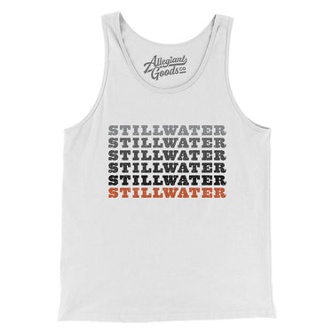 Stillwater Repeat Men/Unisex Tank Top-White-Allegiant Goods Co. Vintage Sports Apparel