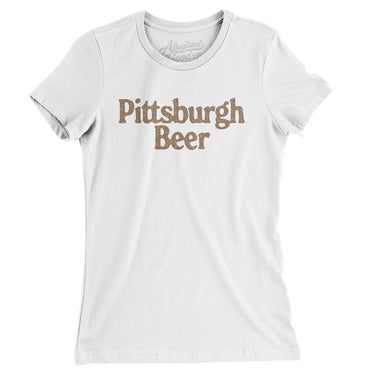 Pittsburgh Beer Women's T-Shirt-White-Allegiant Goods Co. Vintage Sports Apparel