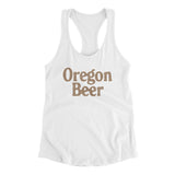 Oregon Beer Women's Racerback Tank-White-Allegiant Goods Co. Vintage Sports Apparel