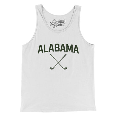 Alabama Golf Men/Unisex Tank Top-White-Allegiant Goods Co. Vintage Sports Apparel