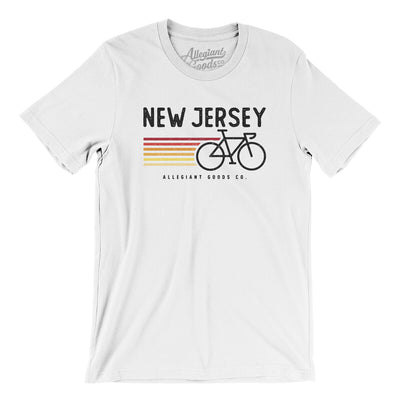 New Jersey Cycling Men/Unisex T-Shirt-White-Allegiant Goods Co. Vintage Sports Apparel