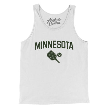 Minnesota Pickleball Men/Unisex Tank Top-White-Allegiant Goods Co. Vintage Sports Apparel