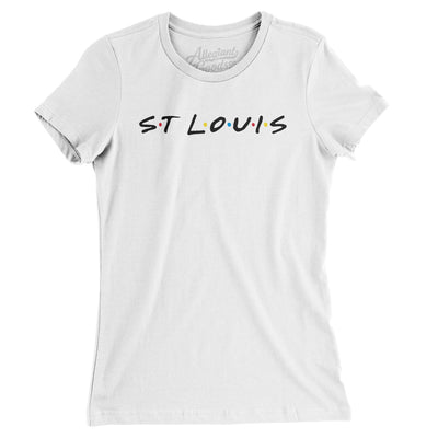 St Louis Friends Women's T-Shirt-White-Allegiant Goods Co. Vintage Sports Apparel