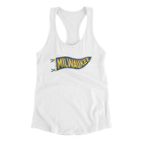 Milwaukee Pennant Women's Racerback Tank-Allegiant Goods Co. Vintage Sports Apparel