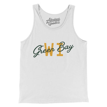 Green Bay Wi Overprinted Men/Unisex Tank Top-Allegiant Goods Co. Vintage Sports Apparel